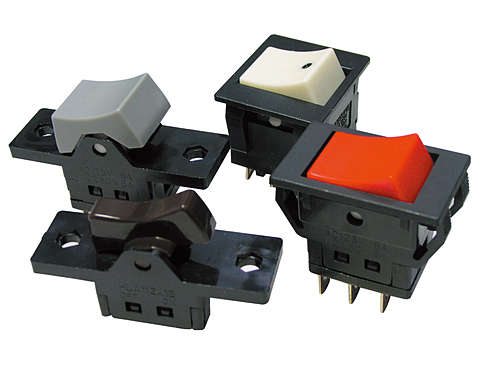 ニデックコンポーネンツ　小形ロッカースイッチ（本体のみ）　HLS208K12 「在庫掲載」