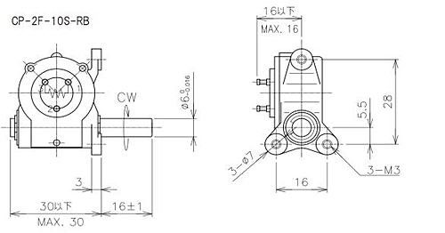 緑測器　接触式多回転型センサ　CP-2F-50S-RB 1Kｵｰﾑ