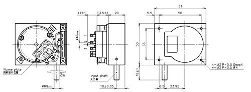 緑測器　接触式多回転型センサ　CP-45F-10SX 2Kｵｰﾑ