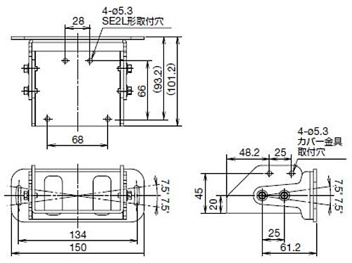 IDEC　SE2L形　背面取付金具　SE9Z-HS2-BK02