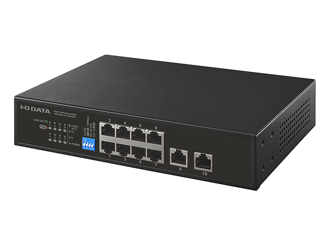 アイ・オー・データ機器　POE給電対応インジェクター（10/100M　8+2ポート）　BSH-CP210