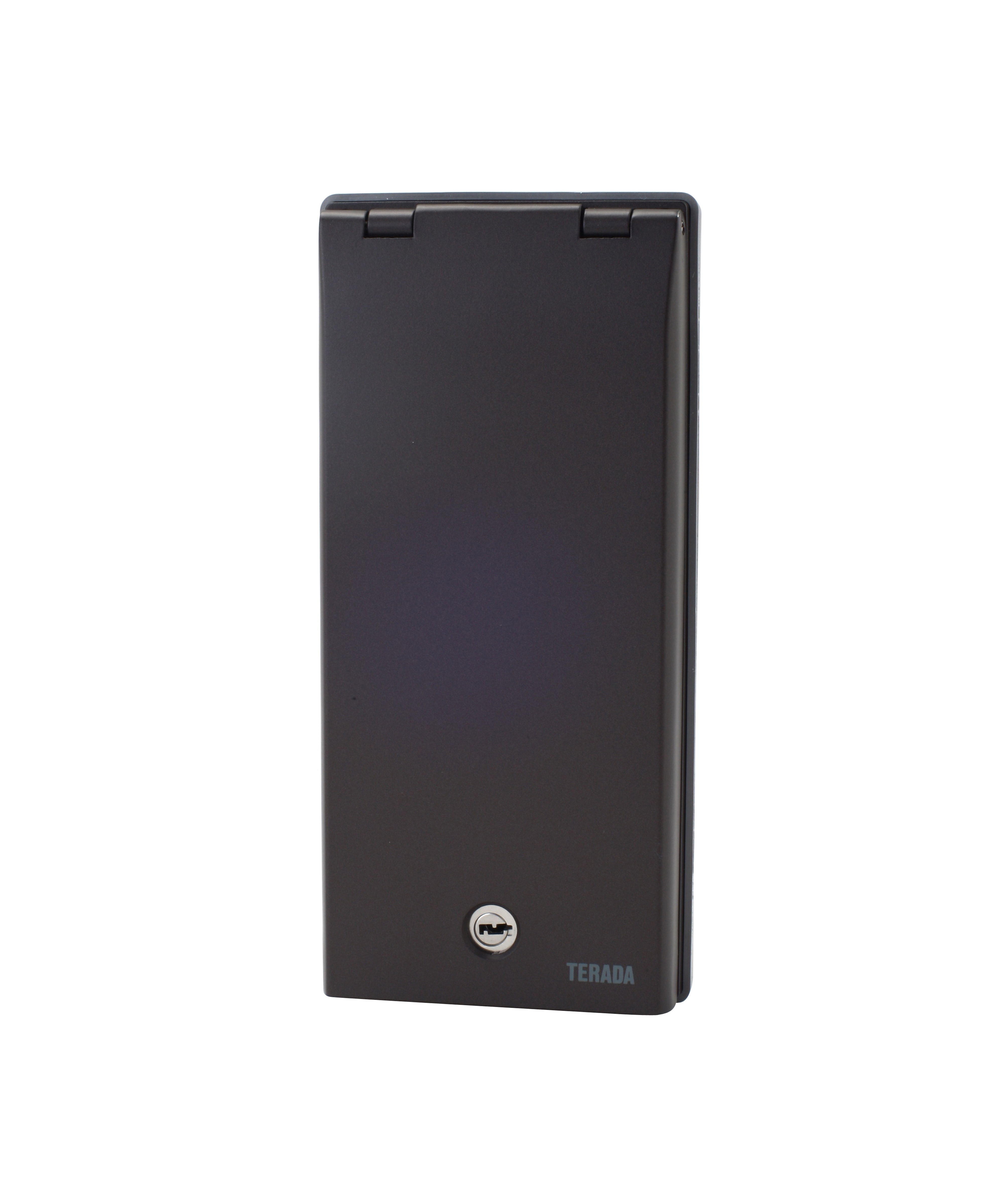 TERADA　壁コンセント用セキュリティーカバー アルミスリムくん 鍵付　RDC50000DB